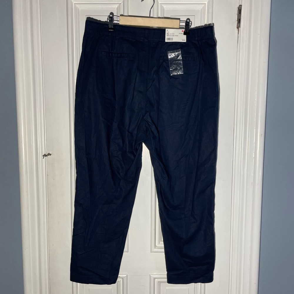 Uniqlo Linen cotton tapered trouser size XXL NWT - Picture 3 of 14